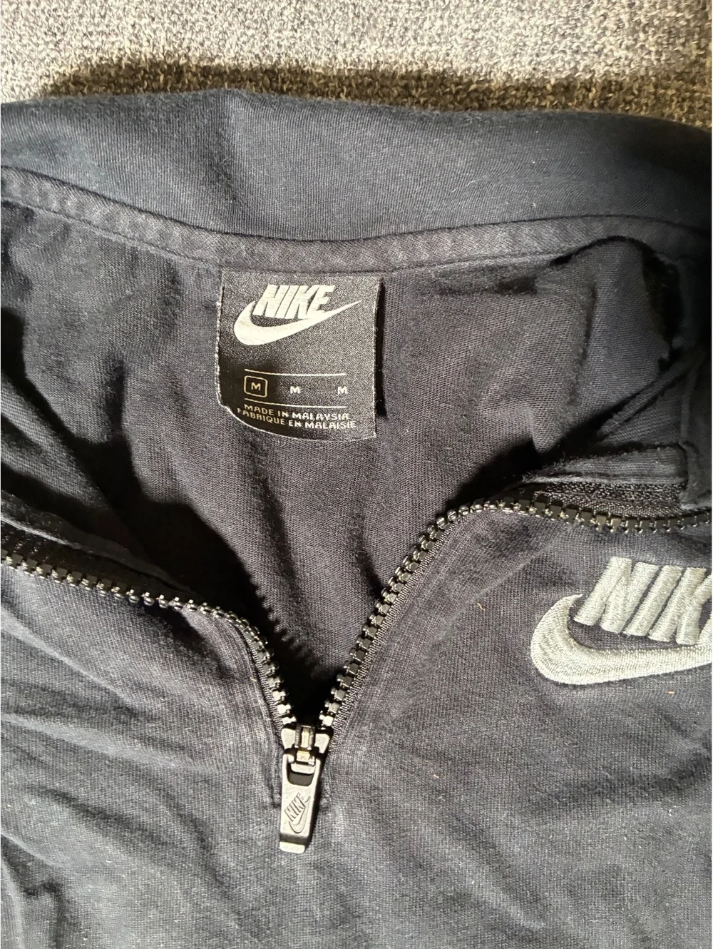 Kids Black Nike Jacket Vintage Size Medium Swoosh